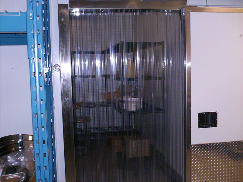 X84 in Vinyl Strip Door Curtain 48 in Standard Smooth Clear Hardware Included 
